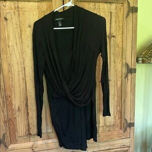 White House Black Market Black Cowl Neck Bodycon Dress